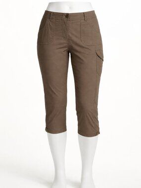 Counterparts Capri Pants Size 10 Brown/Taupe NWT